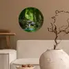 Jungle - Stenen - Water - Natuur - Planten Wandcirkel behangsticker klein -sfeer1