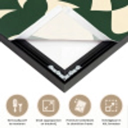 Groen - Organische vlakken - Crème Textielframe zwart klein 947 -USP_feed_closeupNL