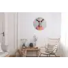 Zonnebril - Roze - Geit - Horen Wandcirkel aluminium klein -woonkamer
