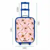 Lieveheersbeestjes en libellen op roze achtergrond Kinderkoffer - Blauw klein -productfoto_formaten
