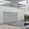 Grijs - Bogen - Patroon keuken achterwand spatscherm klein 900 -3d_schuin