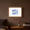 Blauw - Quote - Wit Light Box met batterij (Wandlamp) middel -sfeer4
