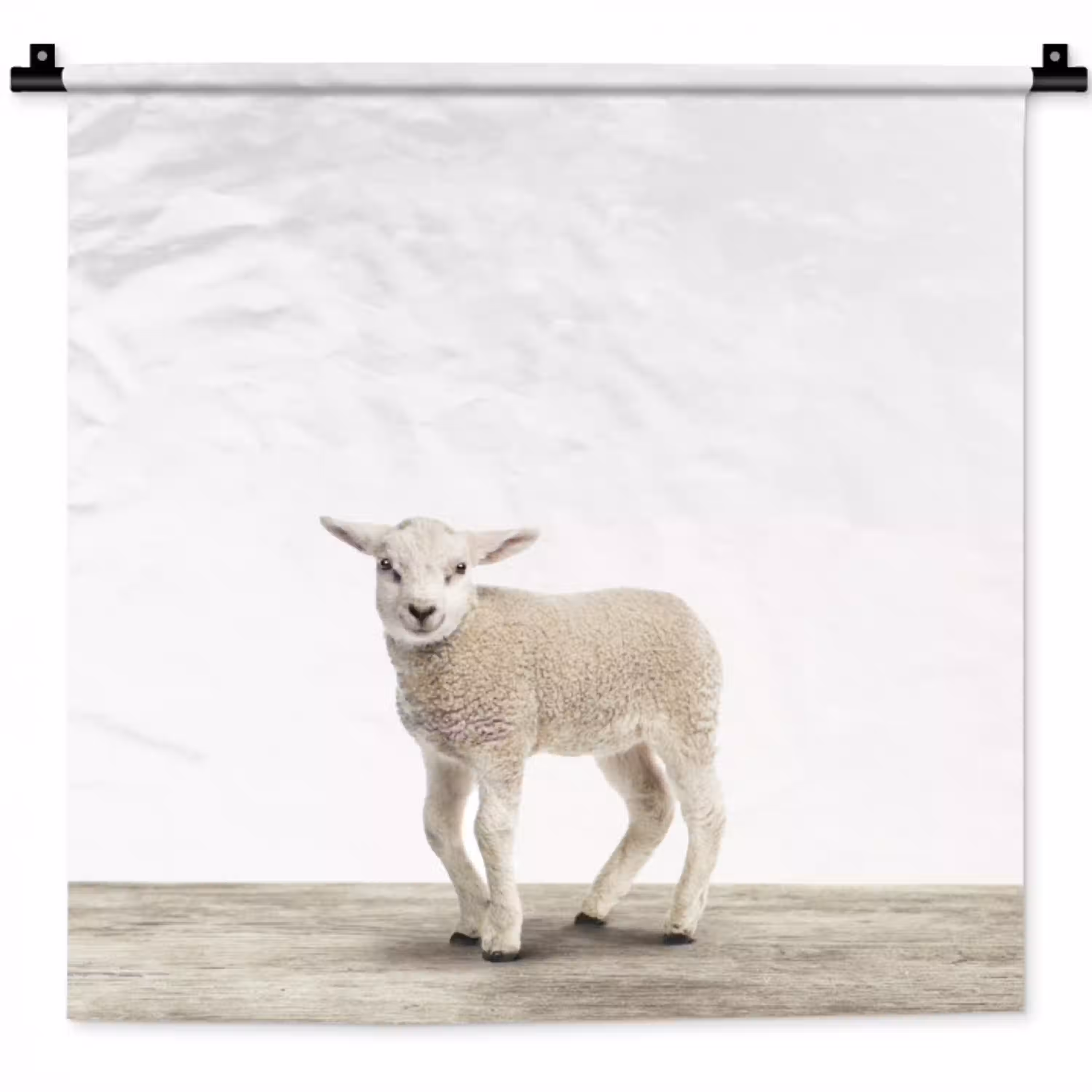 Lammetje - Schaap - Dieren - Kinderen - Meisjes - Jongens Wandkleed katoen klein -zz3d