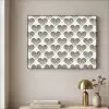 Polka - Stippen - Wit - Zwart Textielframe zwart klein 947 -sfeer2