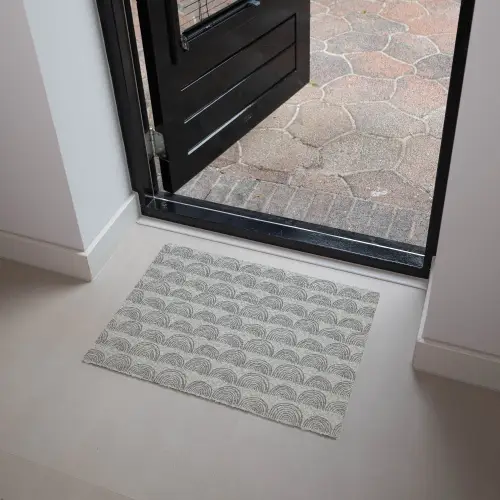 Grijs - Bogen - Patroon Deurmat klein 898 -sfeer5