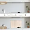 Plaid - Patroon - Vierkant - Beige keuken achterwand spatscherm klein 900 -voor_na_NL