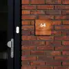 Roest - Modern Naambord Vierkant klein -sfeer1-XS