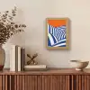 Fietser - Heuvels - Strepen - Blauw Light Box met kabel (Tafellamp) klein -sfeer2