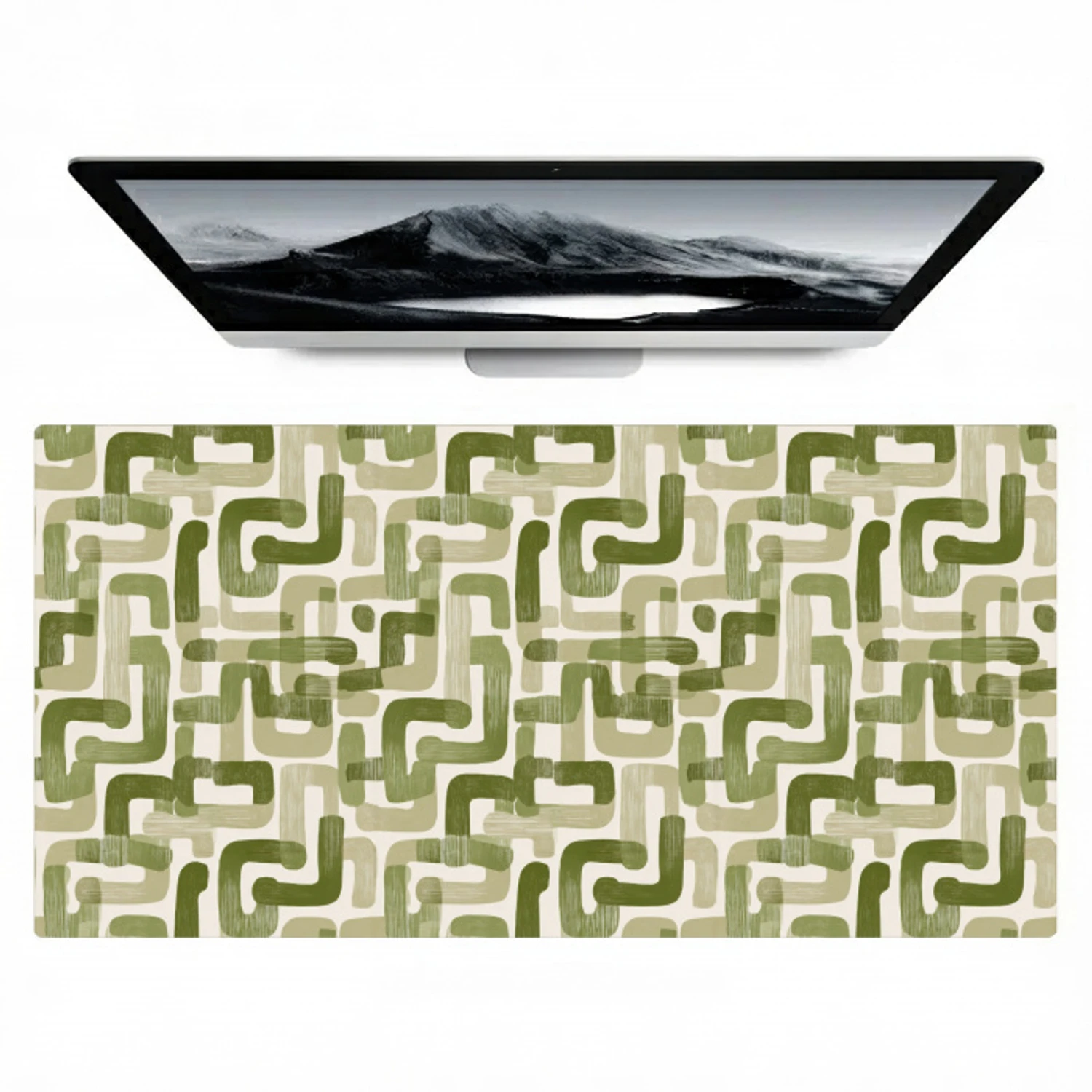 Modern - Grafisch - Groen Muismat XXL klein 681 -zzz3d