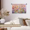 Schilderij - Bloemen - Abstract - Kleurrijk Wandkleed katoen klein -sfeer1