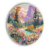 Rivier - Vallei vol bloemen - Levendig Akoestische PET Vilt - Rond klein -3d