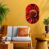 Close up - Bloem - Quote - Rood Wandcirkel Ovaal Forex klein -sfeer4