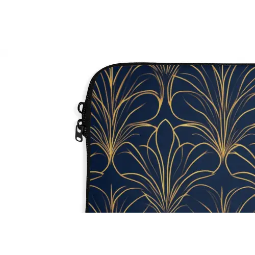 Deco - Waaier - Blauw laptophoes neopreen klein 279 -detail