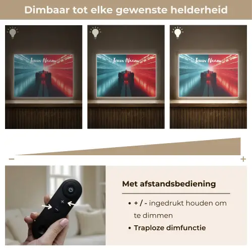 Raceauto - Verlichting - Neon - Rood Light Box met batterij (Wandlamp kind) middel -USP_dimbaarNL