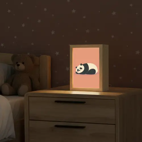 Panda - Slaap - Oranje Light Box met kabel klein -sfeer1_kind