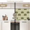 Bladeren - Structuur - Groen keuken achterwand 2 middel 871 -voor-na2_NL