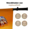 Kreeft - Delftsblauw - Schild - Stoer - Oranje Wandkleed katoen klein -sfeer2