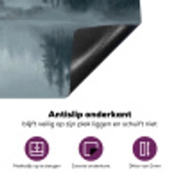Bos - Meer - Mist - Natuur - Grijs Inductie beschermer vinyl 3mm klein -zzzzzzz-cc-onderkant