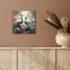 Pauwen - Pauwenveren - Vogels - Bloemen - Natuur aluminium wit klein -sfeer4