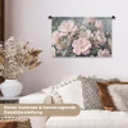 Rozen - Illustratie - Roze Wandkleed katoen klein -tsfeer1_DE