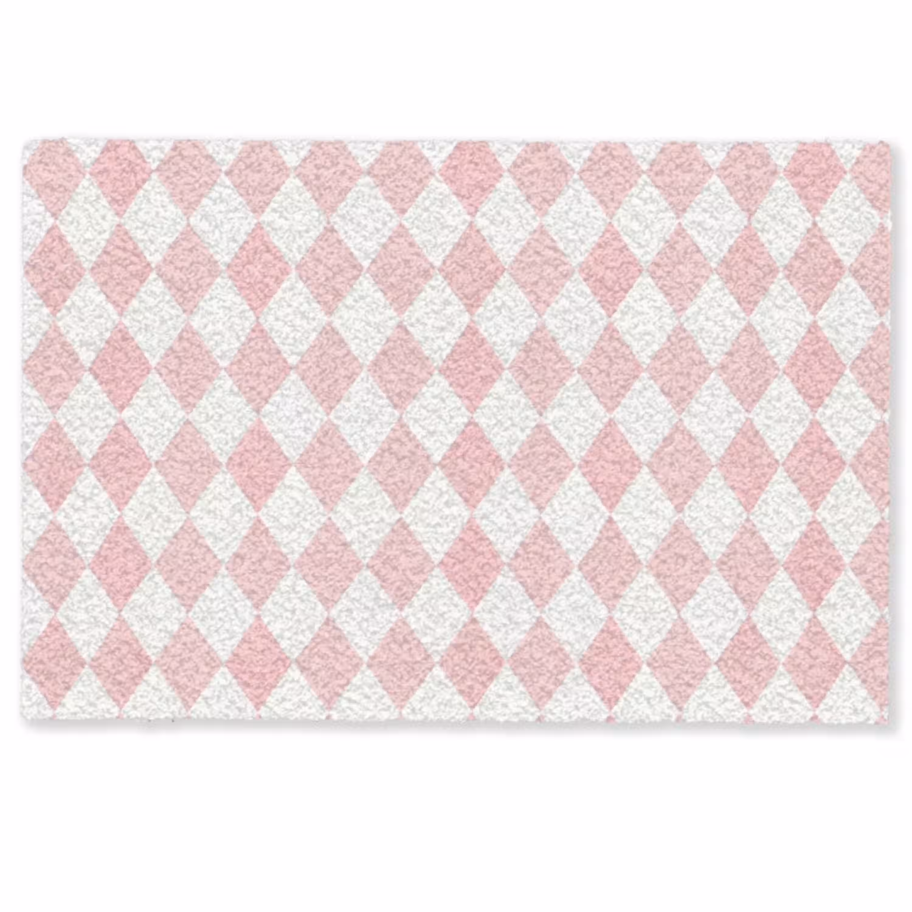 Lichtroze - Ruiten - Geometrisch - Patroon Deurmat klein 898 -zkaufland3d