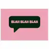 Roze - Tekstwolk - Groen - BLAH BLAH BLAH poster papier klein -3d