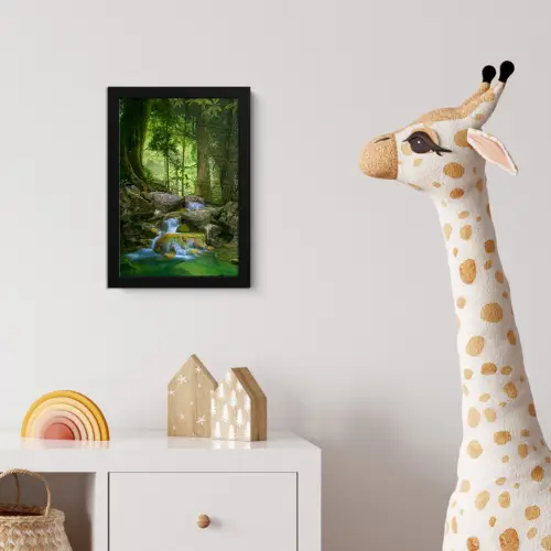Jungle - Stenen - Water - Natuur - Planten fotolijst zwart zonder passe partout klein -usfeer4_kinderkamer