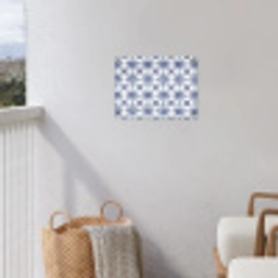 Modern - Patroon - Blauw - Roze tuinposter los doek klein 239 -sfeer8