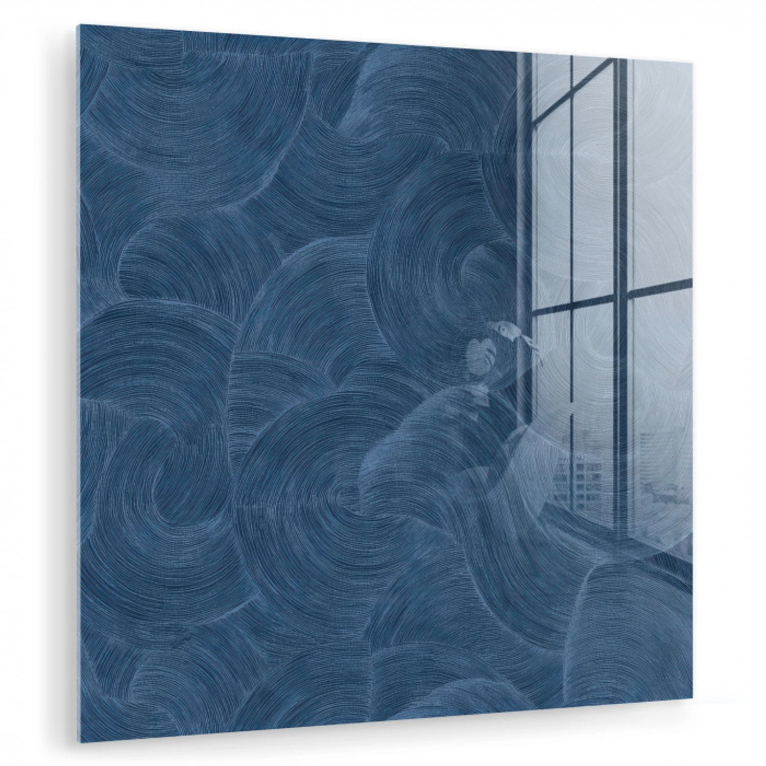 Golven - Textuur - Patroon - Blauw plexiglas 5mm klein 11 -zzzproduct_nieuw