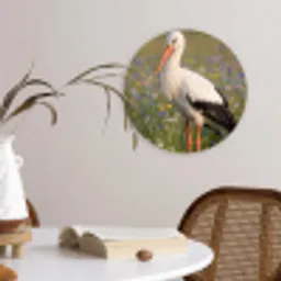 Ooienvaar - Bloemen - Weide - Kleurrijk Wandcirkel kunststof plaat 5mm dik klein -sfeer4