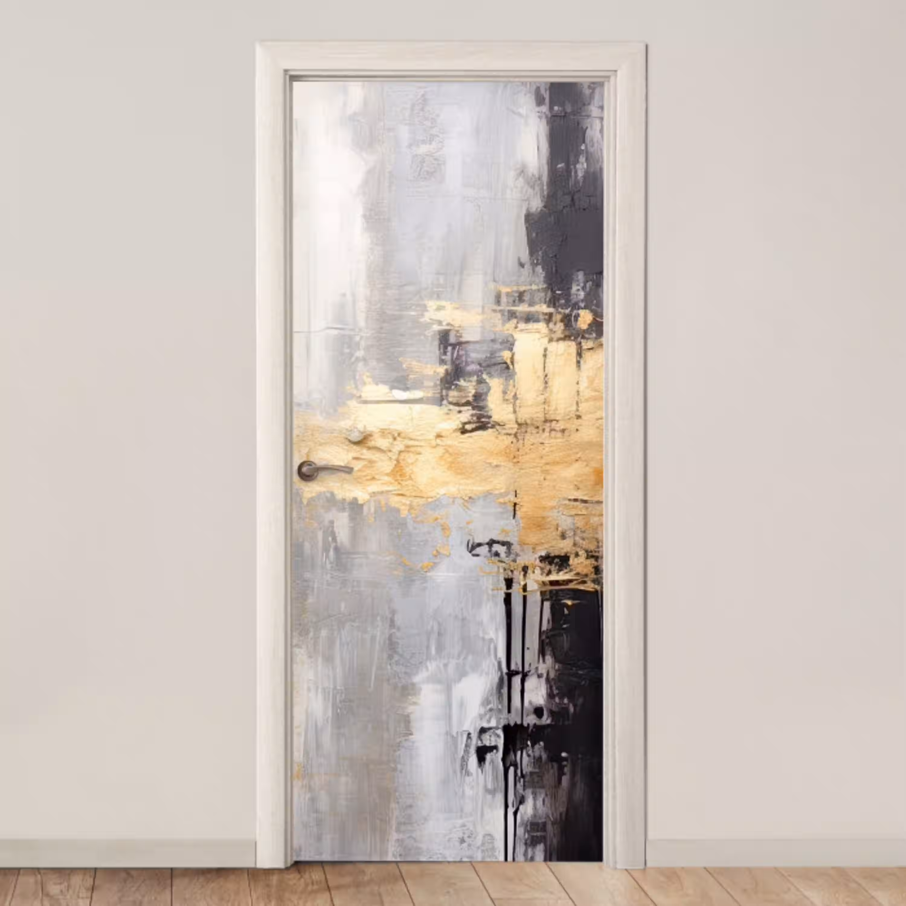 Goud - Luxe - Acryl - Kunst deurposter klein -3d_beige