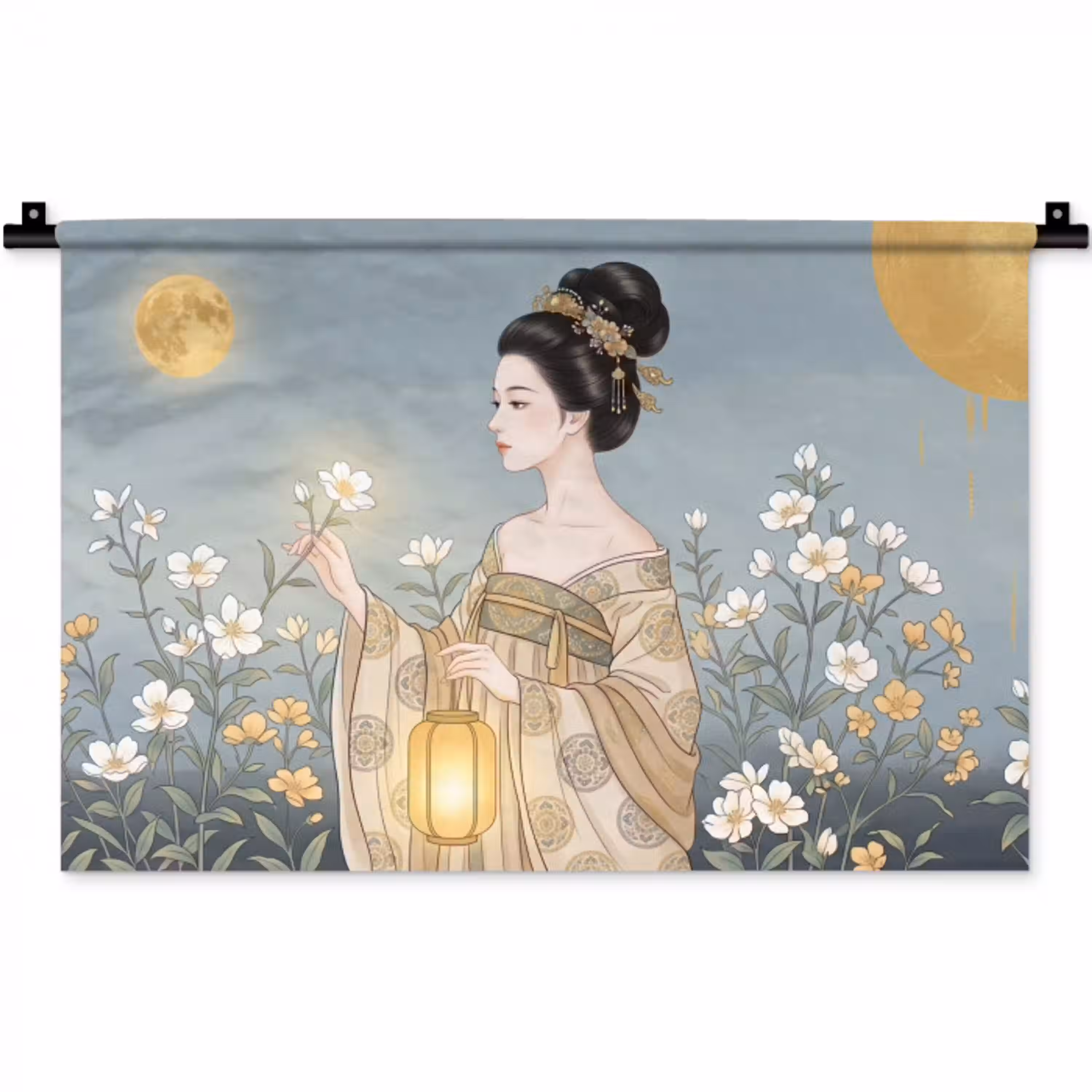 Aziatisch - Vrouw - Kimono Wandkleed katoen klein -zz3d