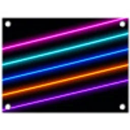 Esthetiek - Retro - Neon tuinposter los doek klein -3d