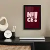 Nice - Uitroepteken - Rood fotolijst zwart zonder passe partout klein -sfeer1