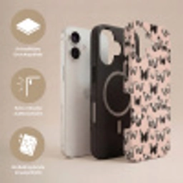 Tijdloos - Vlinders - Perzik Toughcase MagSafe Apple iPhone 17 klein 1017 -USP_Lagen_DE