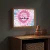 Tie dye - Abstract - Blauw - Roze Light Box met batterij (Wandlamp kind) middel -sfeer5_kind