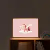 Eenhoorn - Vleugels - Roze - Regenboog Light Box met batterij (Wandlamp kind) middel -sfeer1_kind
