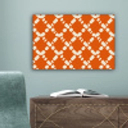 Oranje - Ruitpatroon - Wit canvas 2cm klein 34 -sfeer4