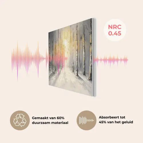Winter - Abstract - Sneeuw - Natuur - Zon PET vilt klein -USP_NL