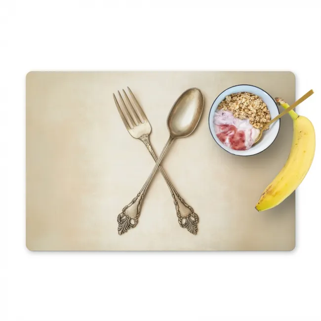 Beige - Vintage - Bestek Placemat vinyl groot -zzzproduct_Kitchenyeah-website