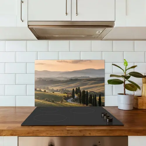 Toscaans - Landschap - Heuvels keuken achterwand spatscherm klein -sfeer2