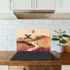 Heuvels - Palmbomen - Abstract keuken achterwand spatscherm klein -sfeer2