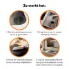 Kleurenpalet - Penseelstreken - Beige - Nevelig Inductie beschermer vinyl 3mm klein -zzzzzzz-td-werking