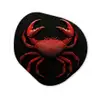 Krab - Rood - Vissen - Schaaldieren Wandcirkel Organisch Plexiglas middel -3d
