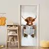 Schotse Hooglander - Krant - WC - Dier deurposter klein -sfeer4