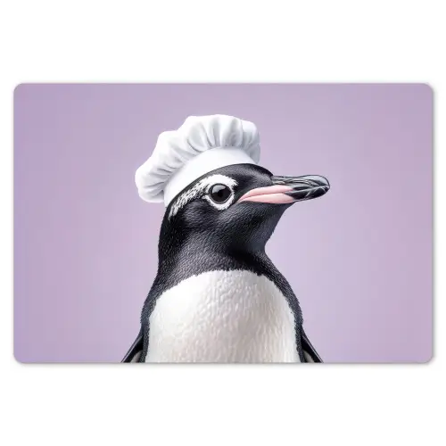 Pinguïn - Koksmuts - Lief - Paars Placemat vinyl groot -zzsfeer1_Kitchenyeah-website