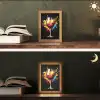 Wijn - Glas - Graffiti - Borrel - Rood - Verf Light Box met kabel (Tafellamp) klein -sfeer3