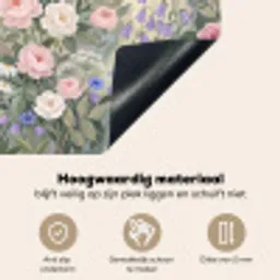 Bloemen - Tuin - Natuur - Kleurrijk Inductie beschemer met haakjes klein -ky-onderkant-nl