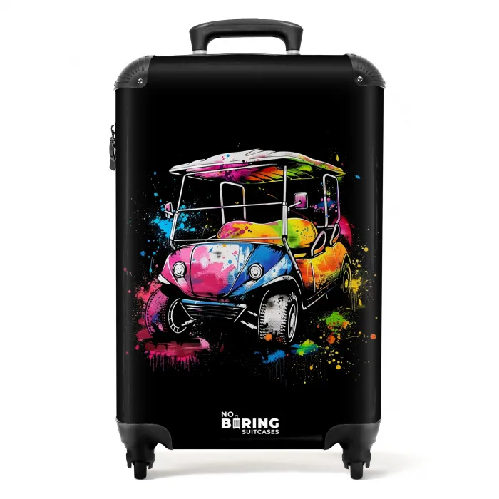 Golfkar met graffiti NBS - Handbagage koffer - Kinderen Unisex middel -productfoto_recht