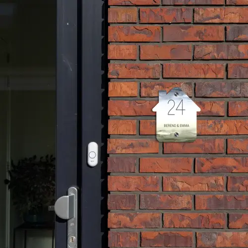 Aquarelachtergrond - Klassiek Naambord Huisje klein -sfeer2